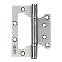 Петля накладная BUSSARE BO-20-U 100X75X2.5-2BB-1SC хром матовый