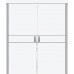 Двустворчатая раздвижная дверь купе Браво-0.24 П white silk ДГ