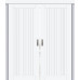 Двустворчатая раздвижная дверь купе Браво-40 white silk ДГ