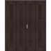 Двойная складная дверь Браво-21 ДГ Wenge Melinga