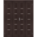 Двойная складная дверь Браво-22 ДО Wenge Melinga