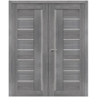 Двустворчатая дверь Браво-29 grey melinga ДО