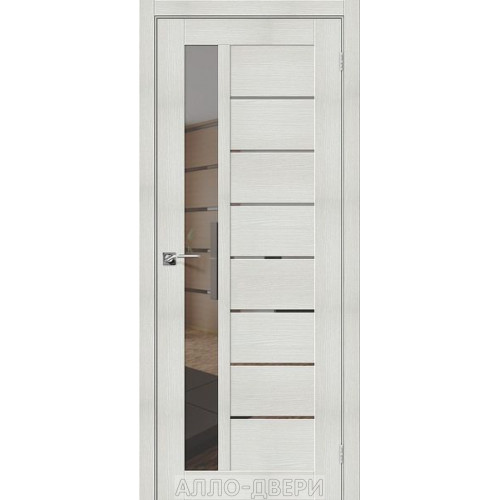 Межкомнатная дверь Браво-27 Bianco melinga/Mirox Grey