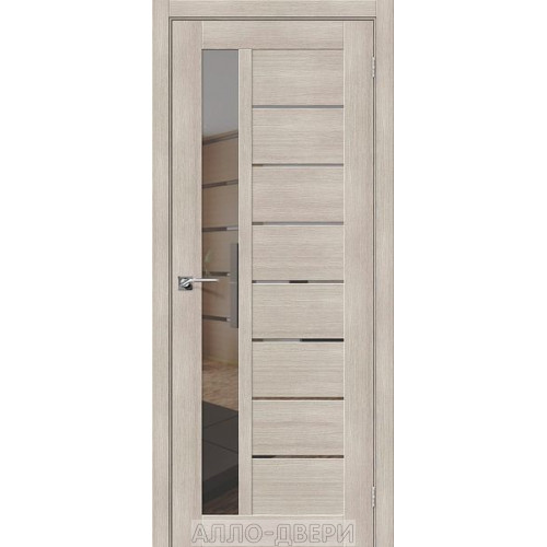 Межкомнатная дверь Браво-27 Cappuccino melinga/Mirox Grey Межкомнатная дверь Браво-27 Cappuccino melinga/Mirox Grey