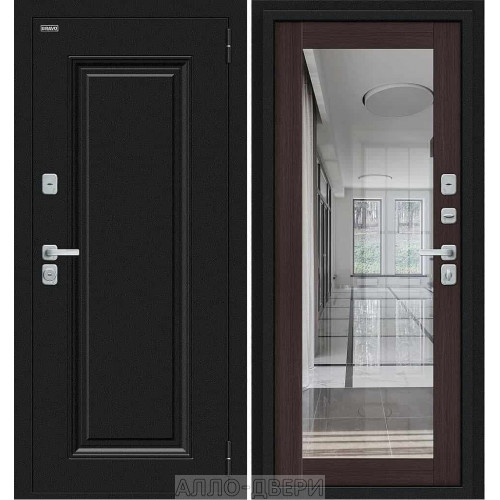 Входная Дверь Thermo Флэш букле черное/wenge melinga
