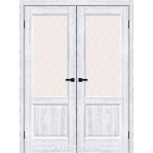Двустворчатая дверь Неоклассик-33 riviera ice