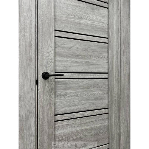 Межкомнатная дверь Atum Pro 28 Stone Oak Black Gloss ДО