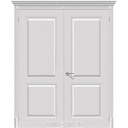 Двустворчатая дверь Скинни-12 Whitey ДГ