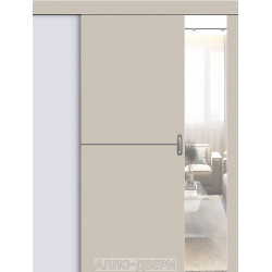 Раздвижная дверь купе Браво-0.21 П cream silk ДГ