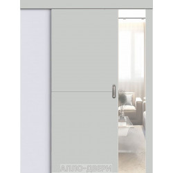 Раздвижная дверь купе Браво-0.21 П grey silk ДГ