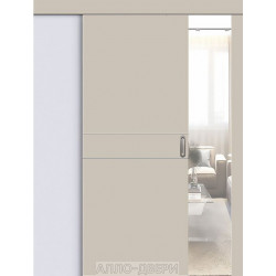 Раздвижная дверь купе Браво-0.24 П cream silk ДГ