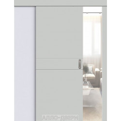 Раздвижная дверь купе Браво-0.24 П grey silk ДГ