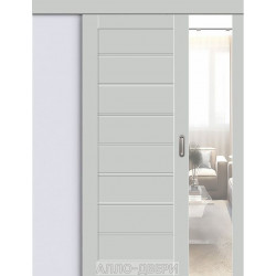 Раздвижная дверь купе Браво-20 grey silk ДГ