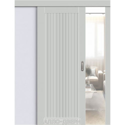 Раздвижная дверь купе Браво-40 grey silk ДГ