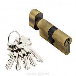 Цилиндр ключ-завертка ADDEN BAU CYL 5-60 KNOB бронза