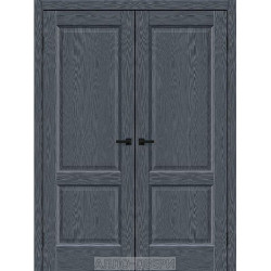 Двустворчатая дверь Неоклассик-32 stormy-wood