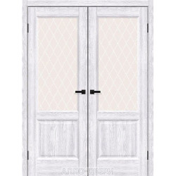 Двустворчатая дверь Неоклассик-33 riviera ice