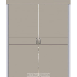 Двустворчатая раздвижная дверь купе Браво-0.24 П clay silk ДГ